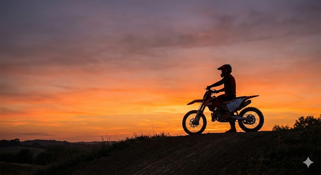 A checkpoint ride on an adventure motorcycle