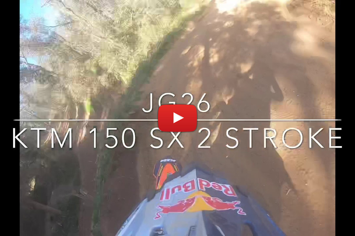 POV: Josep Garcia shredding a KTM 150 two-stroke 