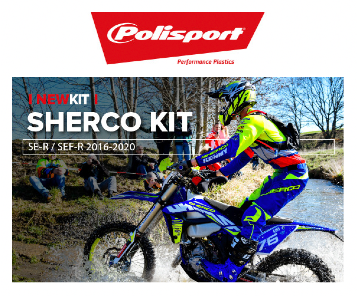 Polisport replica plastics for Sherco 2016 onwards