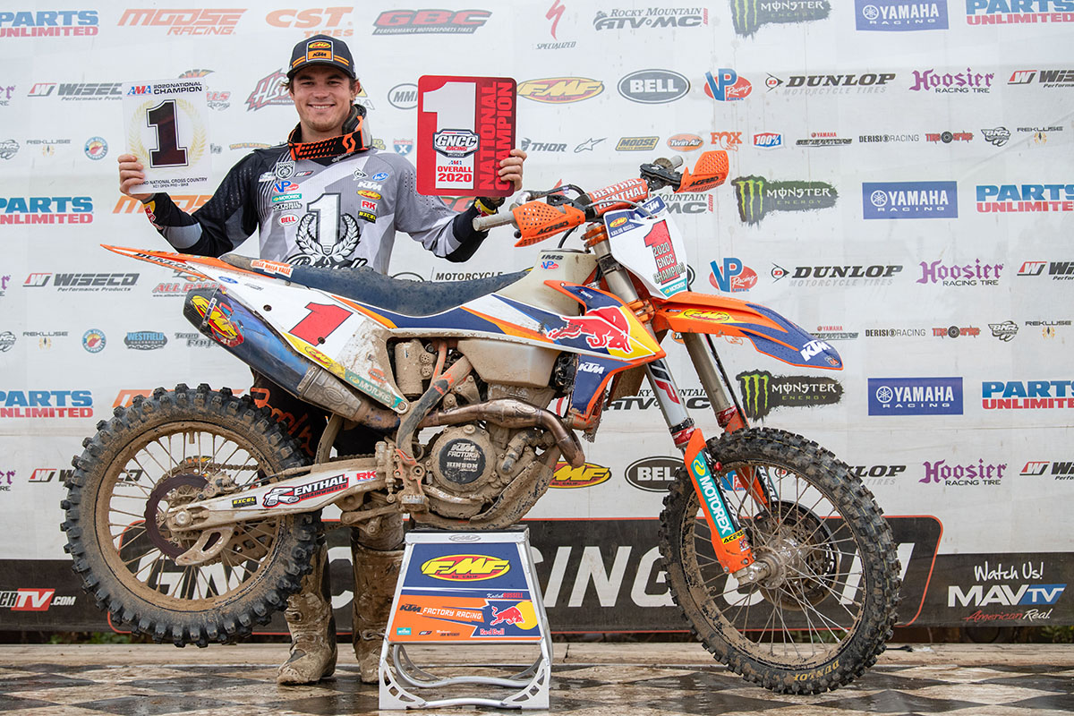 Kailub Russell wins eighth GNCC Championship