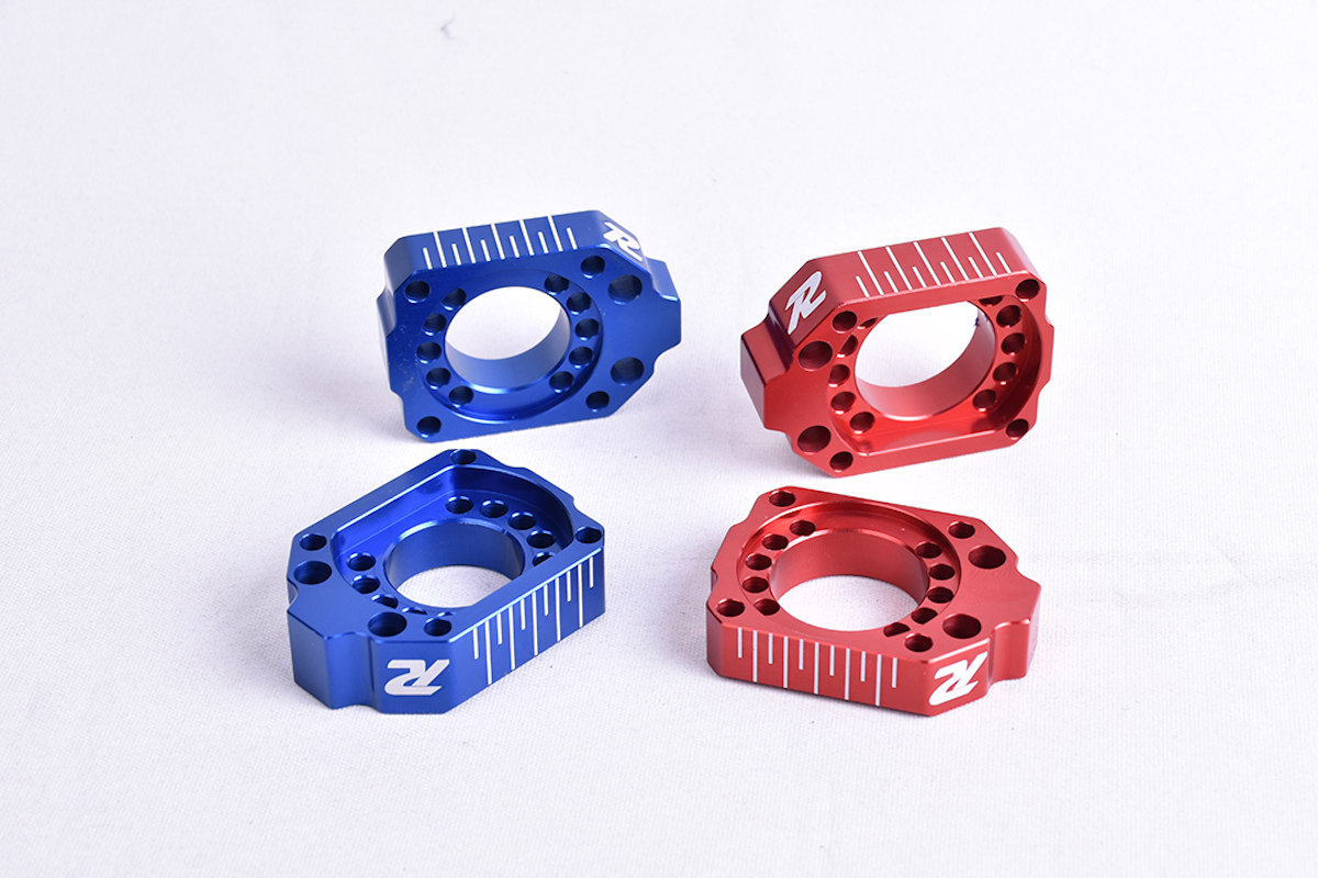 Ride Engineering new reversive axle blocks for Yamaha WR models