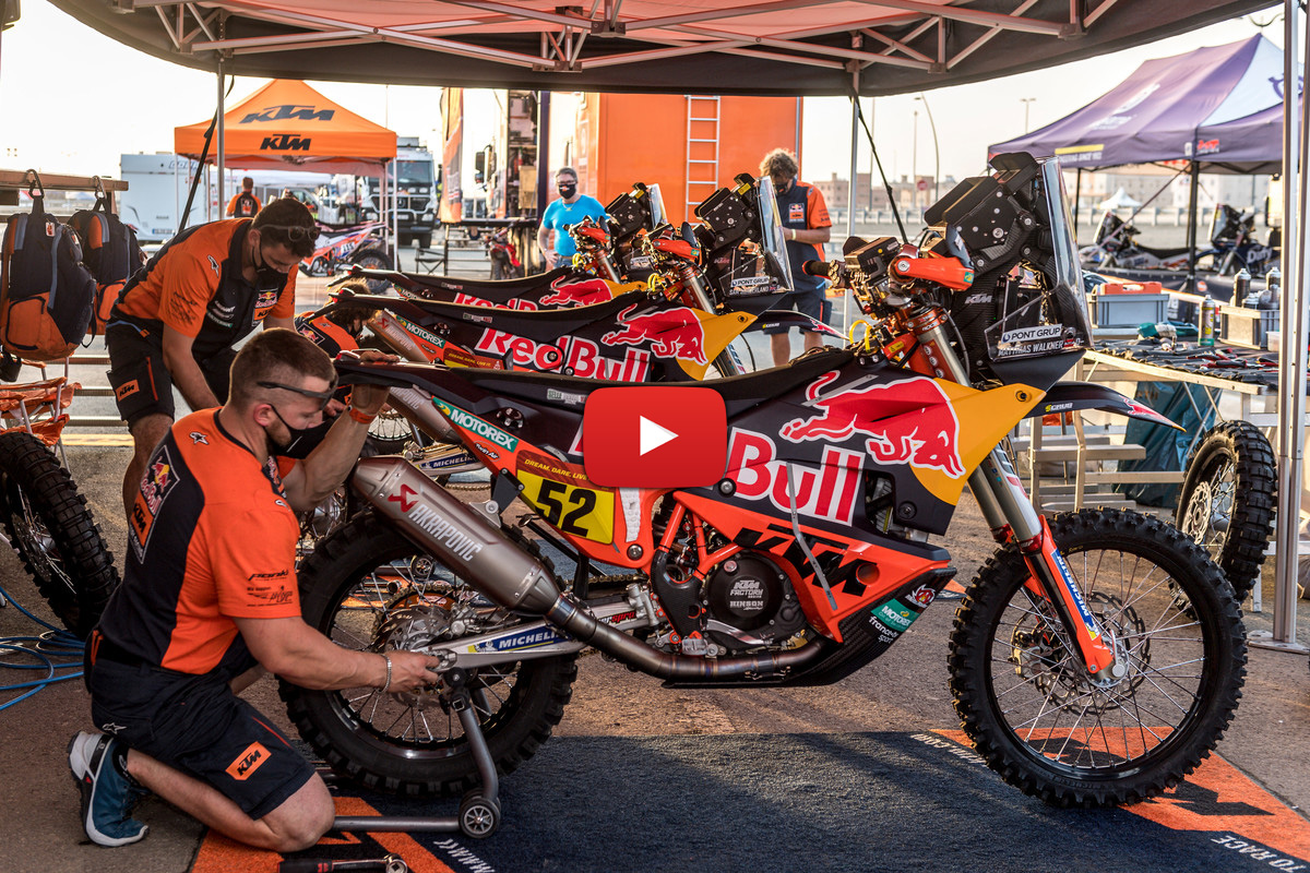 Dakar Rally 2021: POV servicing Toby Price's KTM 450 Rally bike