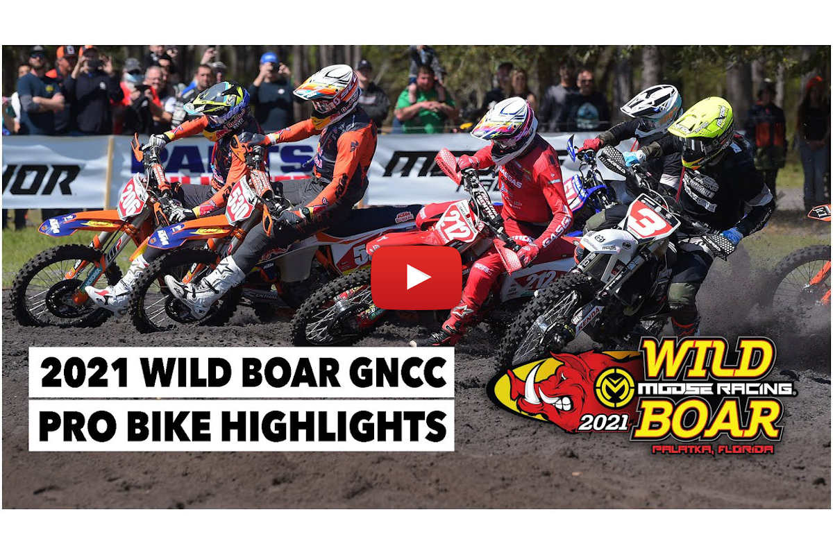 Pro Class Video Highlights from Wild Boar GNCC, Rnd2 of 2021 