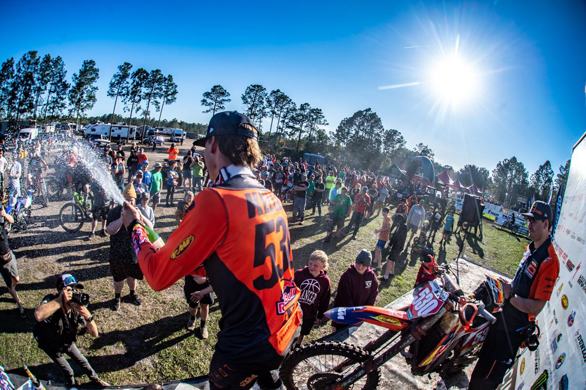 Victory for Ben Kelley at “brutal” Wild Boar GNCC 