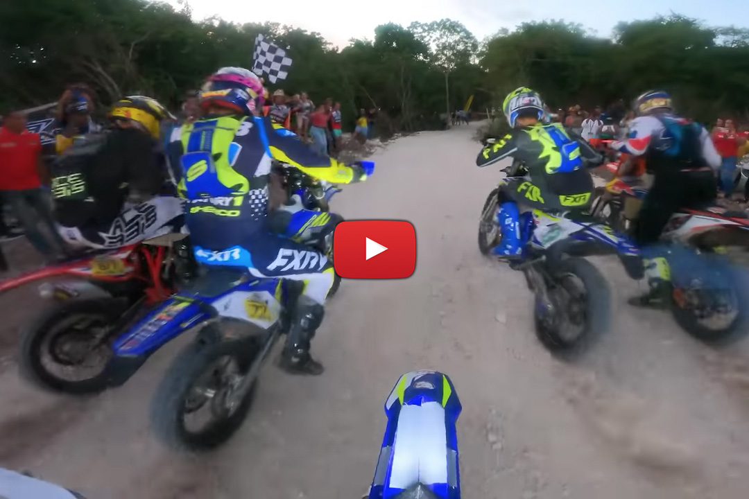 Mario Roman chasing Cody Webb onboard at Terra Inferno Hard Enduro
