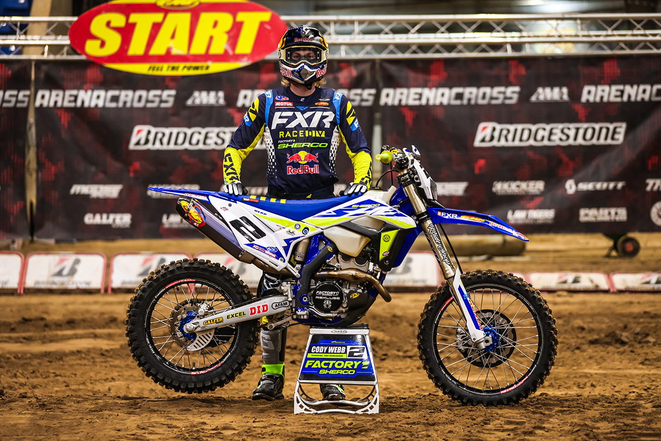Cody Webb races an enduro bike in ArenaCross – say what now?
