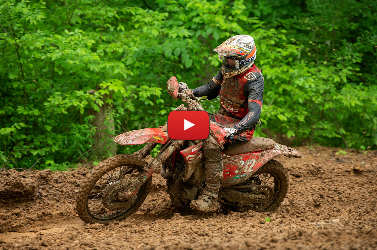 John Penton GNCC highlights – “It’s slick on this hill today!”