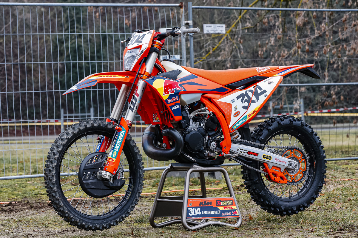 Mani Lettenbichler takin’ the two-stroke KTM back into SuperEnduro