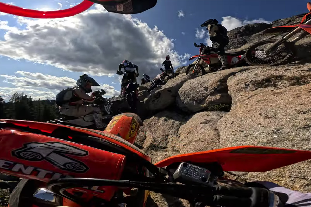POV Trystan Hart and Cody Webb fight for the Donner US Hard Enduro win