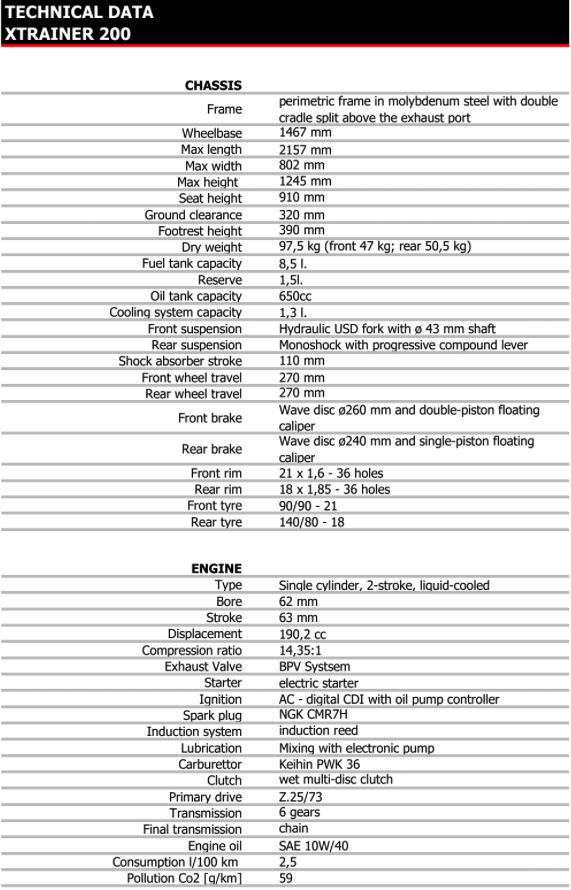 xtrainer_200_technical_data